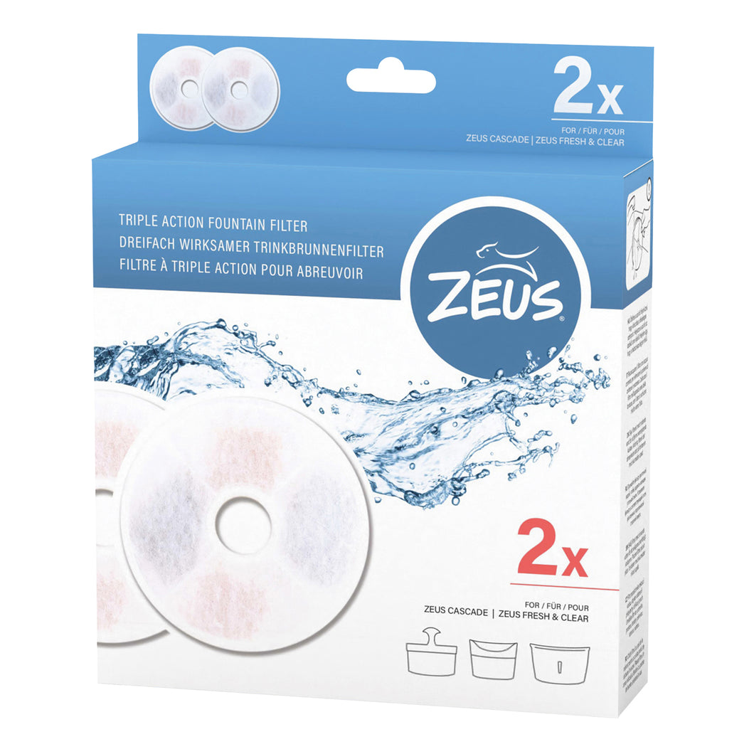 Zeus Cascade Fountain Filters 2 pack